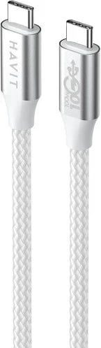 Kabëll USB Type-C Havit CB6290, 1 m, Bardhë