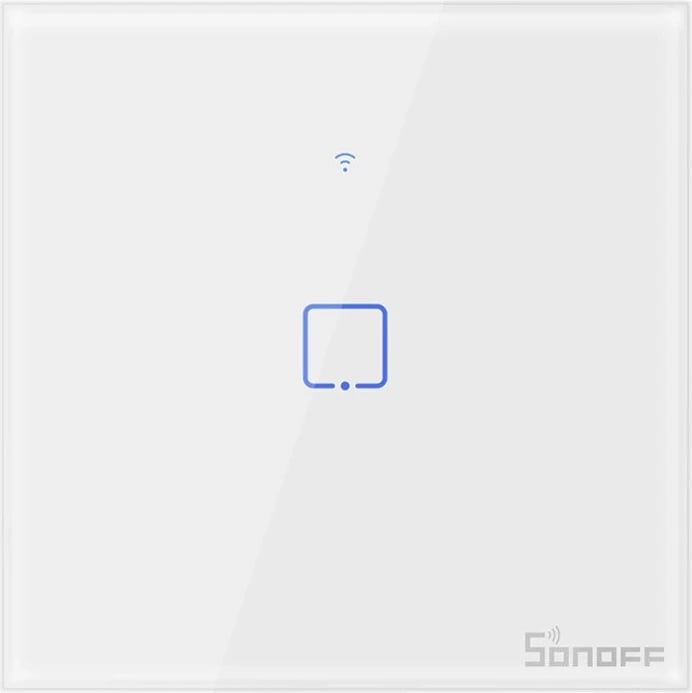 Switch i mençur Sonoff T0EU1C-TX, 1 kanal, WiFi, i bardhë