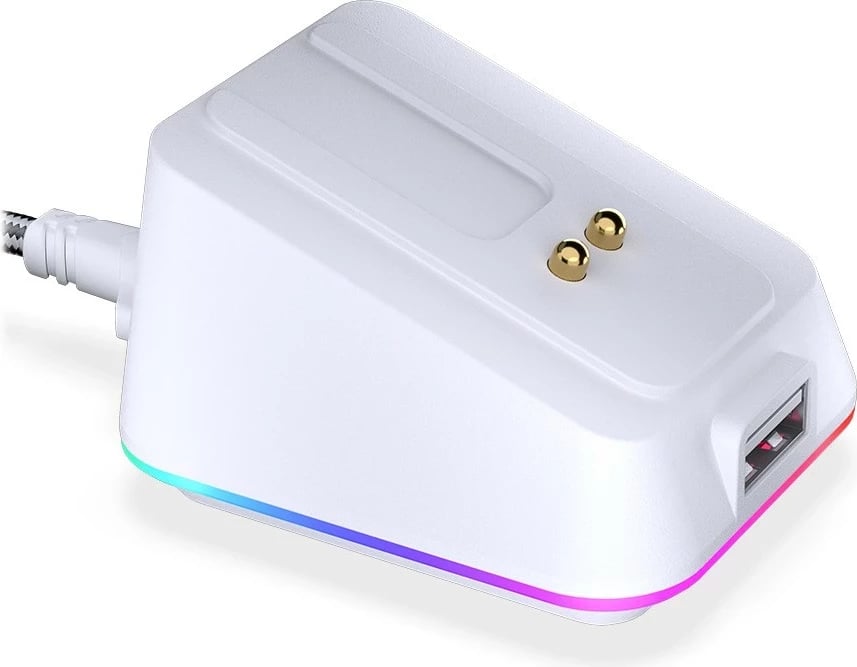 Kasë maus Endorfy Mouse Dock Onyx White, RGB, USB-C, e bardhë