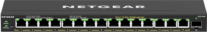 Switch Netgear GS316EP, 16 porte Gigabit Ethernet, PoE+, Desktop, i zi