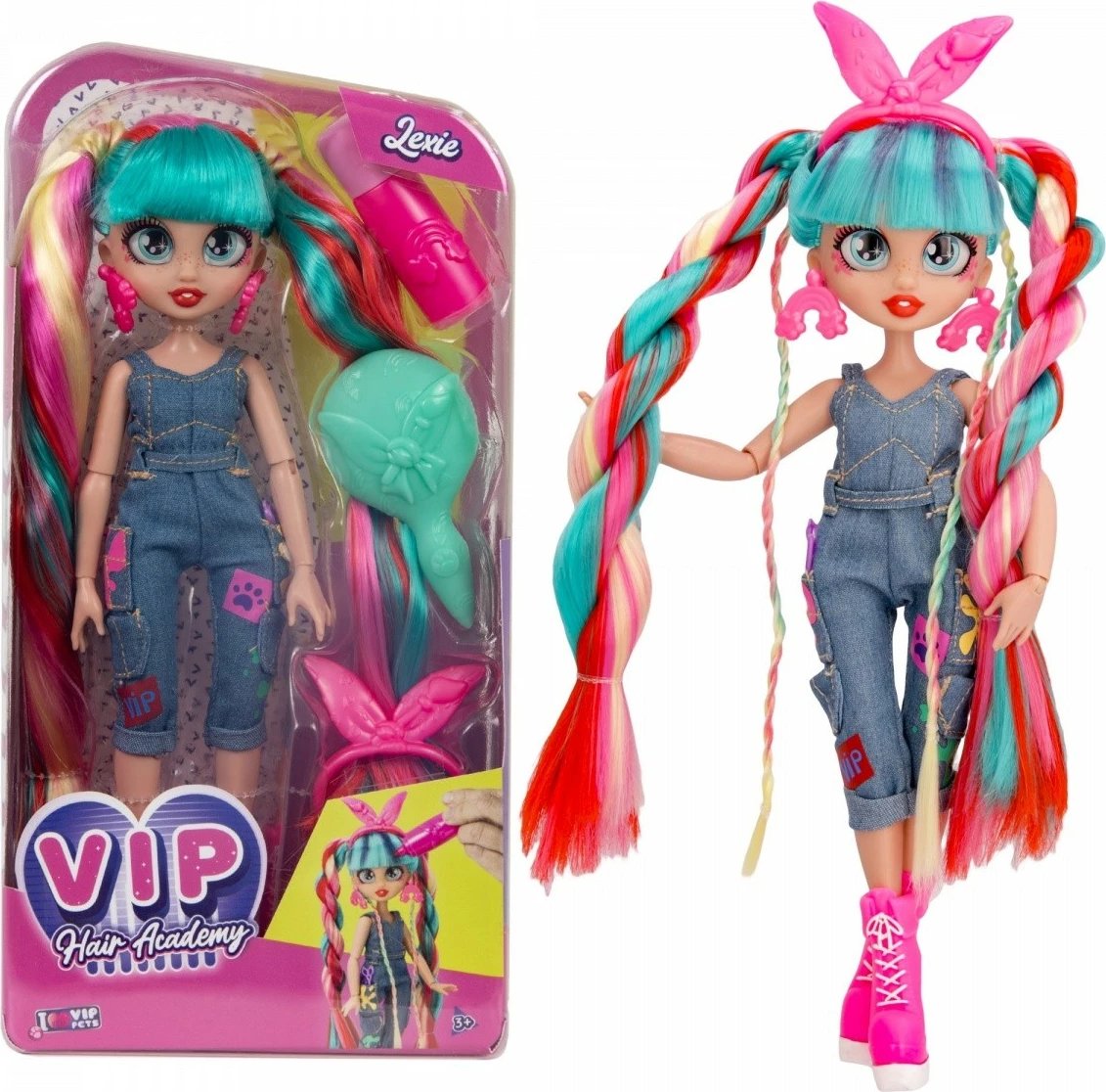 Kukull VIP Pets Hair Academy Lexie me aksesorë, 30 cm, shumëngjyrëshe