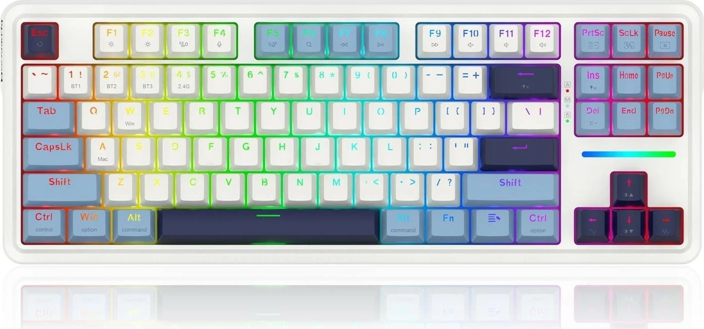 Tastierë Redragon K728WBB-RGB-PRO Antonium PRO, RGB, mekanike, e bardhë