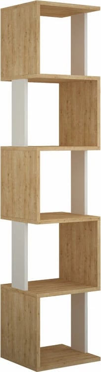 Raft librash - kolonë Piri natyrale-bardhë 35x30x161cm