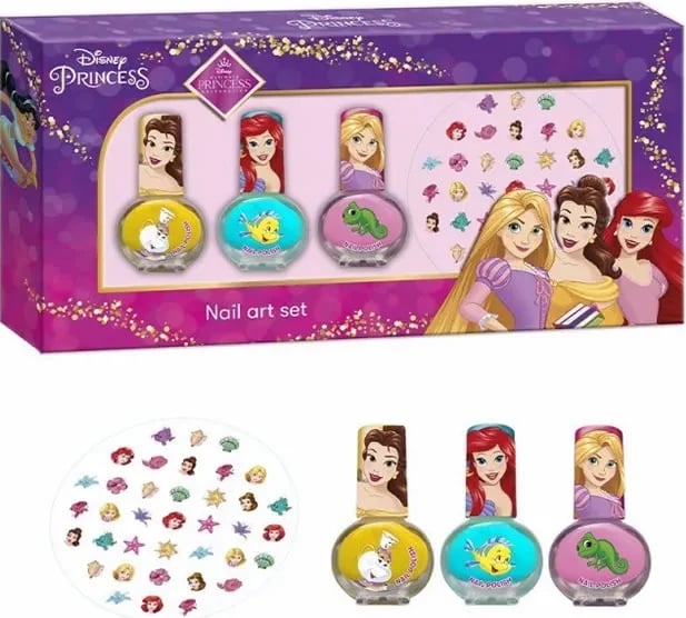 Set për art të thonjve Disney Princess, 4 copë