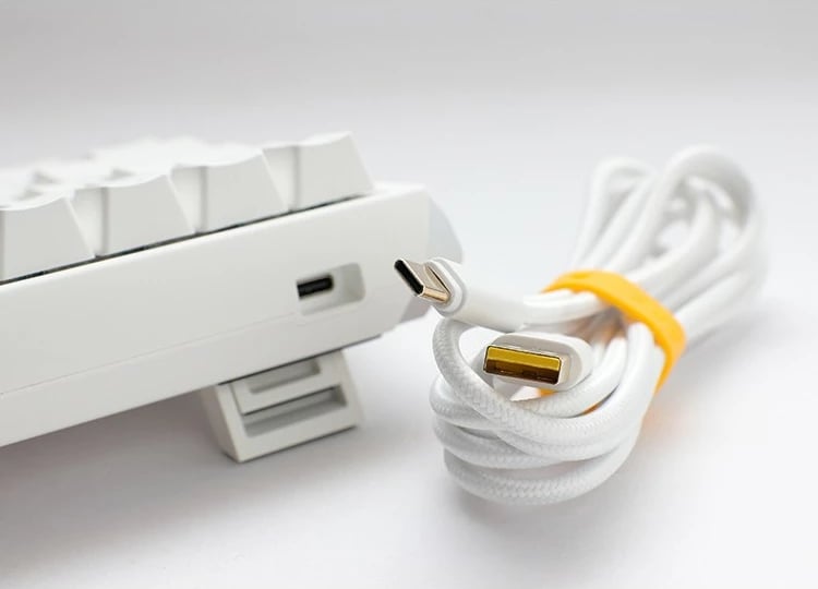 Tastierë mekanike Ducky One 3 Mini, RGB LED, PBT, USB Type-C, e bardhë