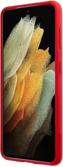 Mbështjellës U.S. Polo Assn. USHCS21MSLHRTRE për Samsung Galaxy S21+, silikon, i kuq