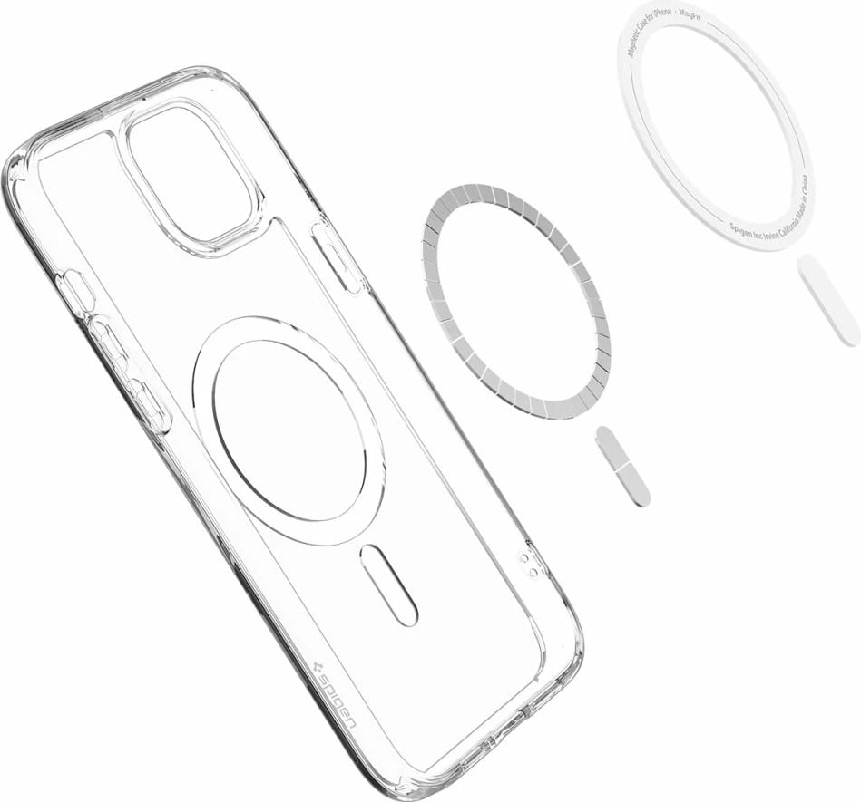 Mbështjellës Spigen Ultra Hybrid Mag për iPhone 15, MagSafe, Transparent/Bardhë