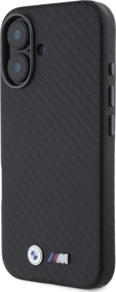 Mbështjellës BMW Carbon Wrapped Metal për iPhone 16, i zi
