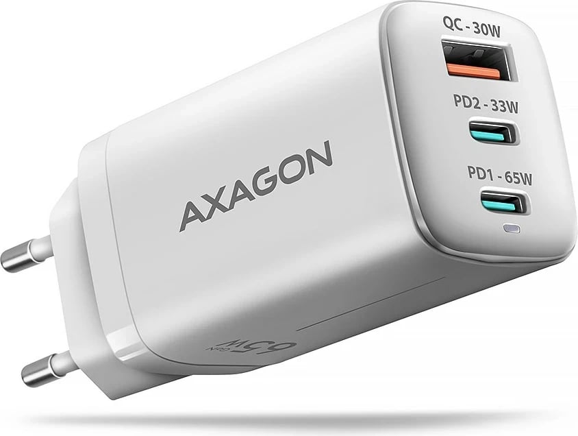 Karikues universal AXAGON ACU-DPQ65W, i bardhë, 65W