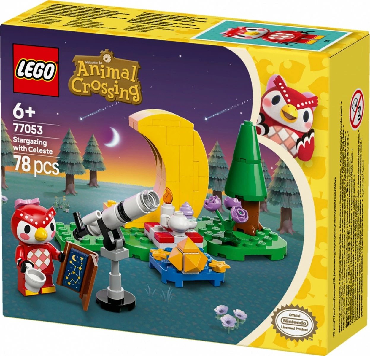 Set ndërtimi LEGO Animal Crossing 77053 Celeste Star Gazing, 78 pjesë