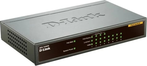 Switch D-Link DES-1008PA, Fast Ethernet, 8 porte, PoE