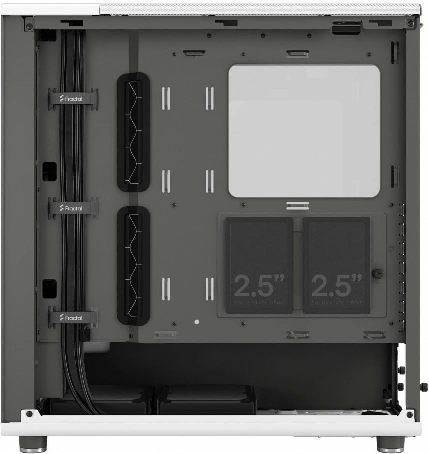 Kasë Fractal Design North Chalk White TG Clear Tint, ATX, xham i temperuar, e bardhë