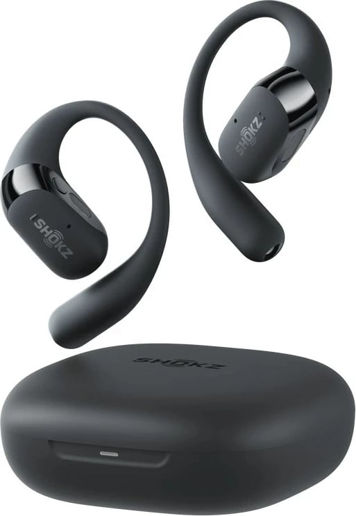 Kufje wireless SHOKZ OpenFit 2, ear-hook, për thirrje/muzikë/sport, e zezë