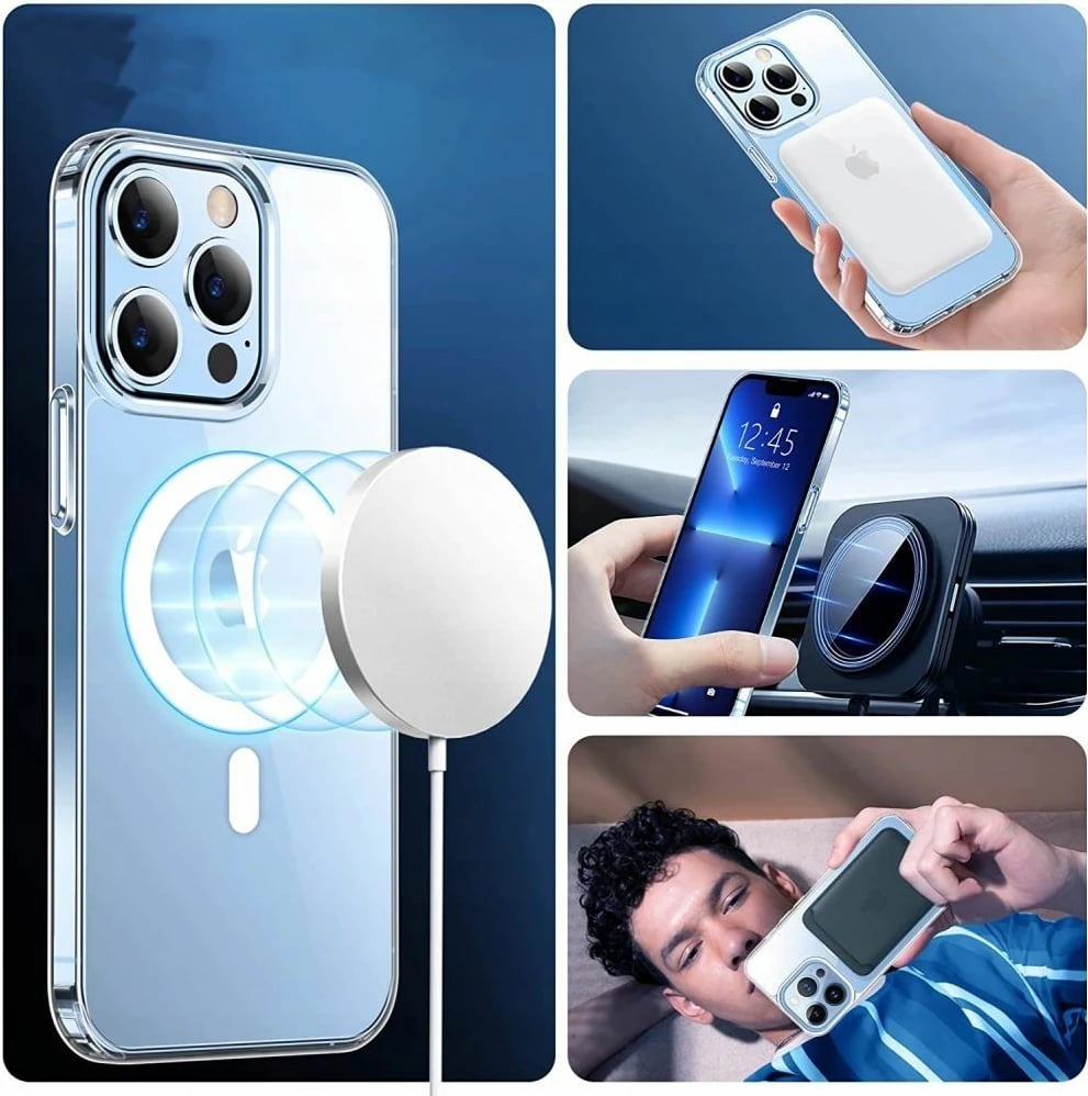 Mbështjellës Tech-Protect MagMat për iPhone 13 Pro Max, Transparent, me MagSafe
