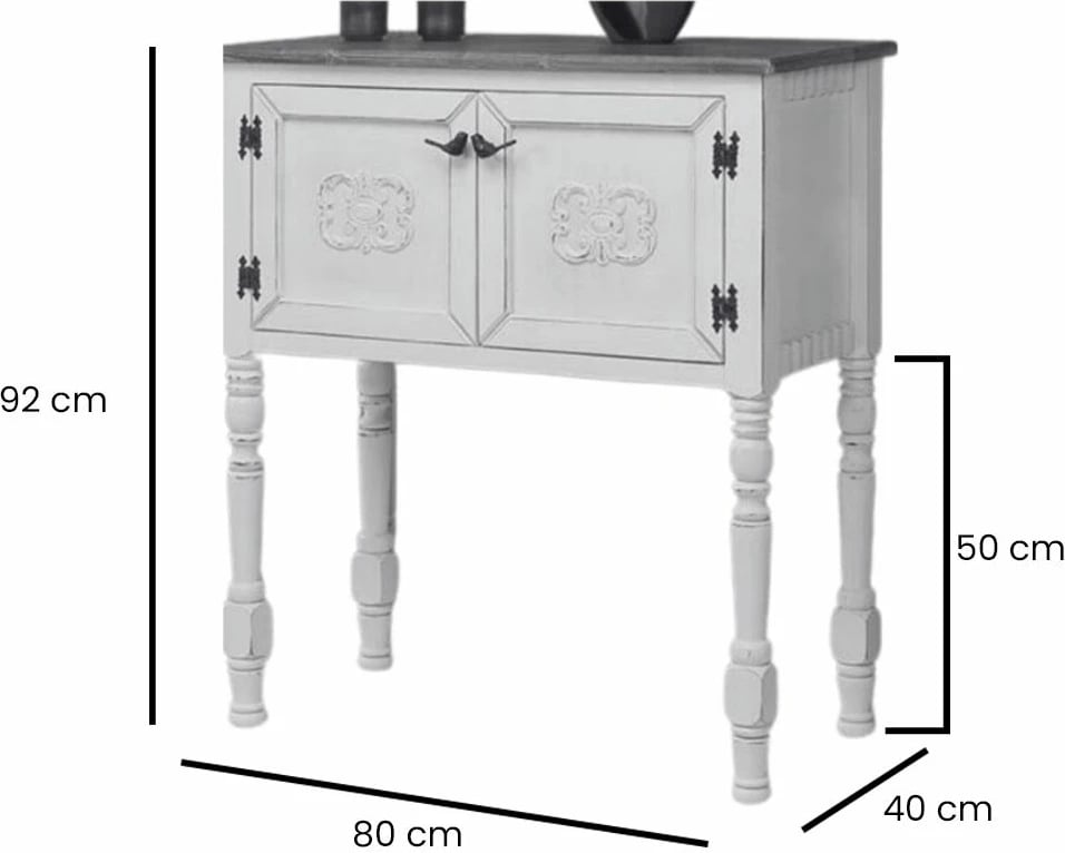 Komodinë rozë Hanah Home, Ada Dresser