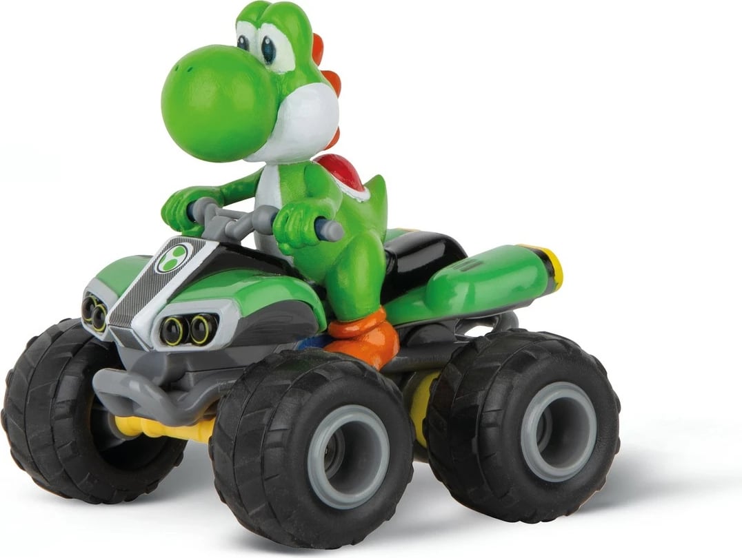 Quadricycle Carrera RC Mini Quad Mario Kart Yoshi 1:40, i zi/i gjelbër