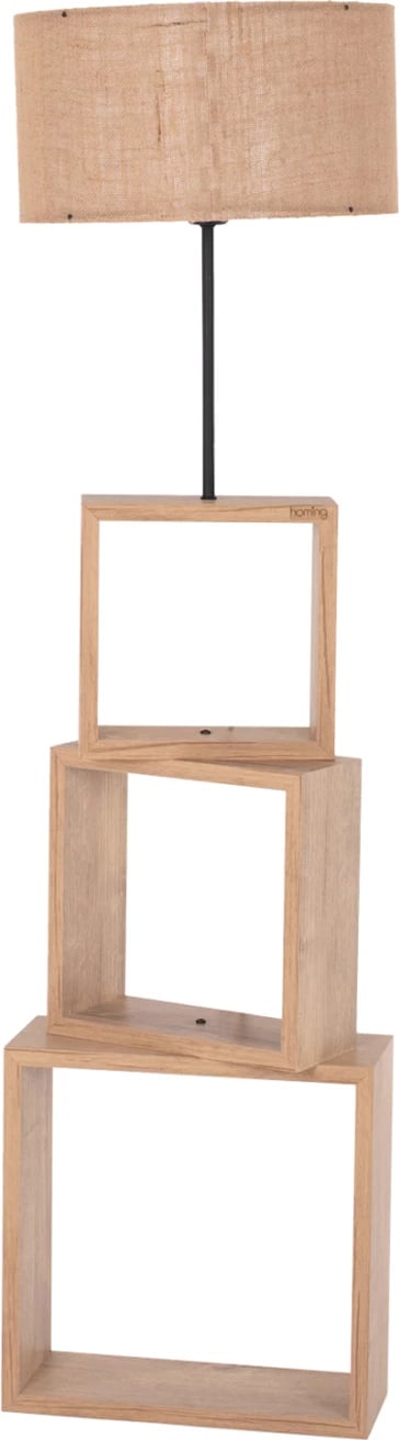 Llampë dyshemeje, FH7608.03, MDF, ngjyrë Sonoma-Bezhë, Φ38x140Hcm