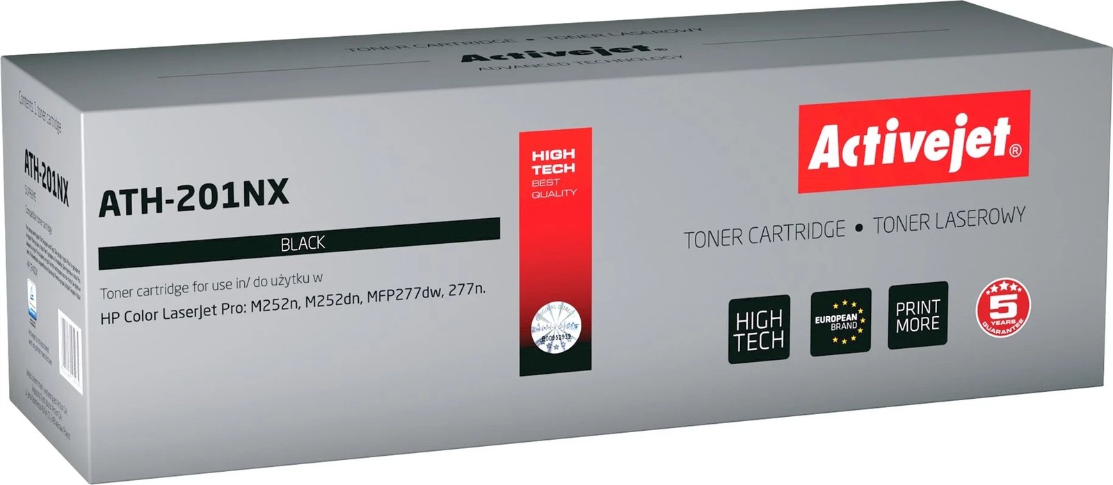 Toner zëvendësues Activejet ATH-201NX për printer HP, i zi