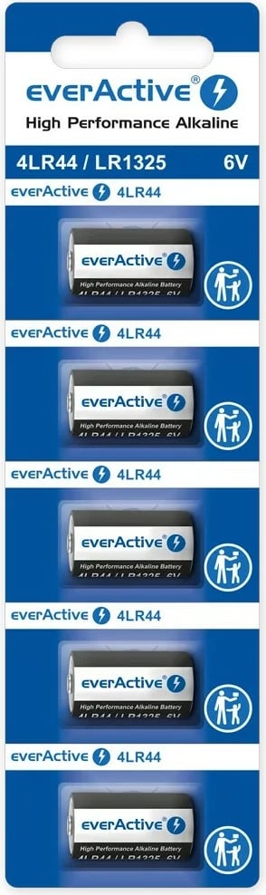 Bateri alkaline everActive 4LR44/LR1325/544A, 6V, pako 5 copë