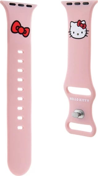 Rrip silikoni për Apple Watch Hello Kitty, 38/40/41mm, rozë