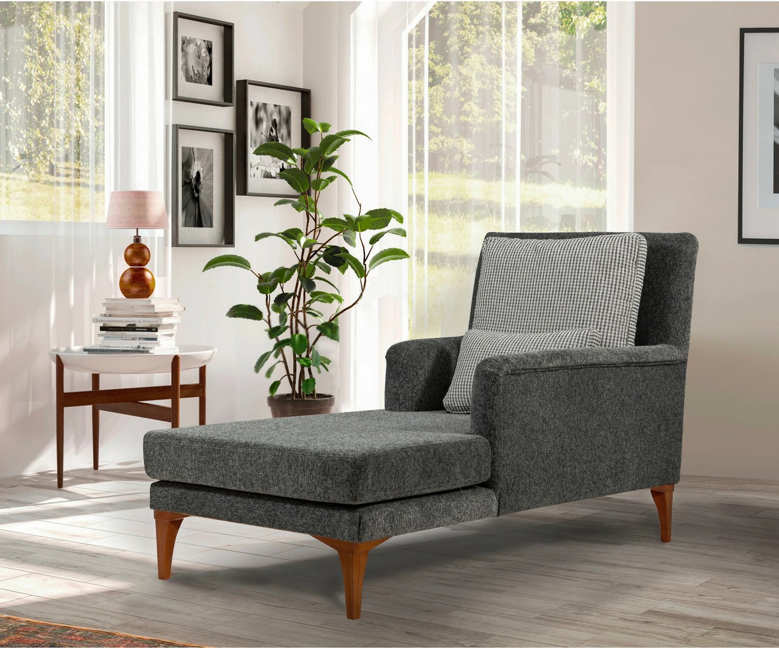 Divan Atelier del Sofa, ngjyrë antracit, Bifo