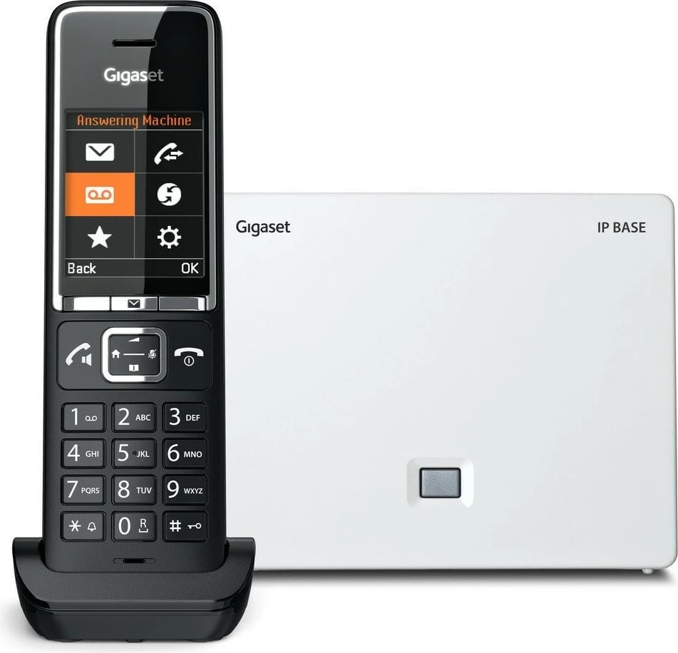 Telefon pa tela VoIP Gigaset COMFORT 550A IP BASE, i zi/bardhë