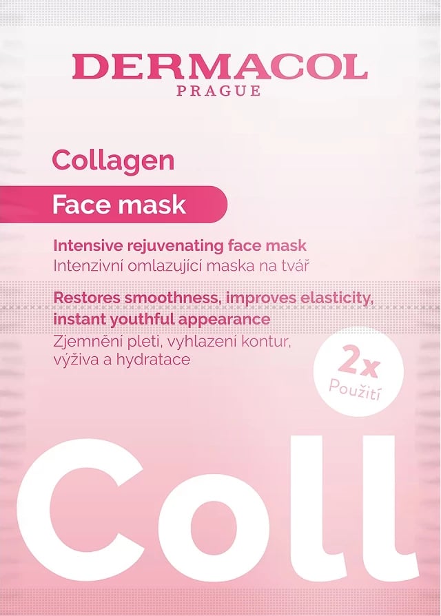 Maskë për fytyrë për femra Dermacol Collagen Intensive Rejuvenating Mask 16g (2x8g)