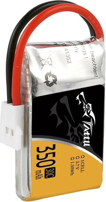 Bateri LiPo Tattu 350mAh 3.7V 30C, për dronë dhe modele ajrore