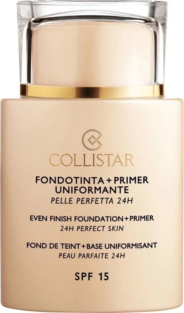 Fondatinë + Primer për femra Collistar Even Finish Foundation + Primer SPF15 05, 35ml