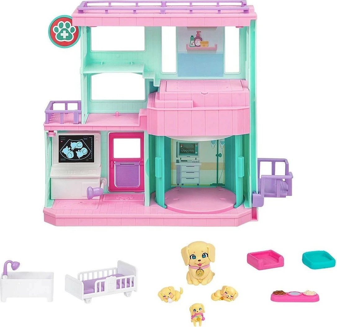 Set lodrash Little Live Pets Families Mama Surprise Family - Clinic, me qenushë dhe klinikë, për fëmijë