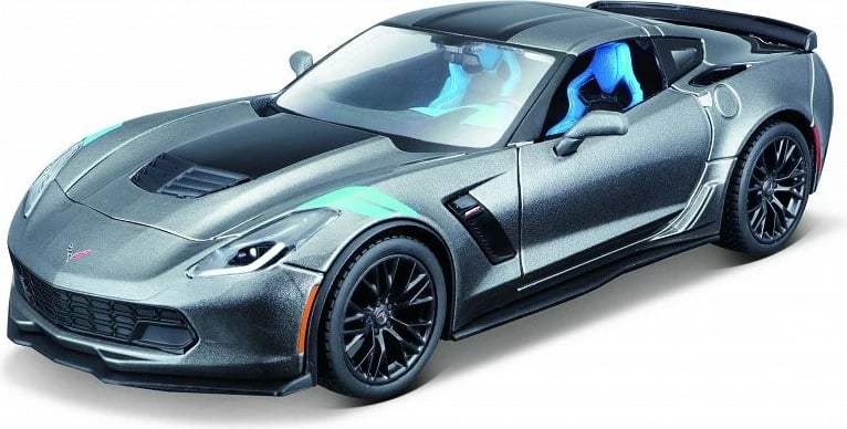 Model metalik makine Maisto Corvette Grand Sport 2017, 1:24, gri, për montim