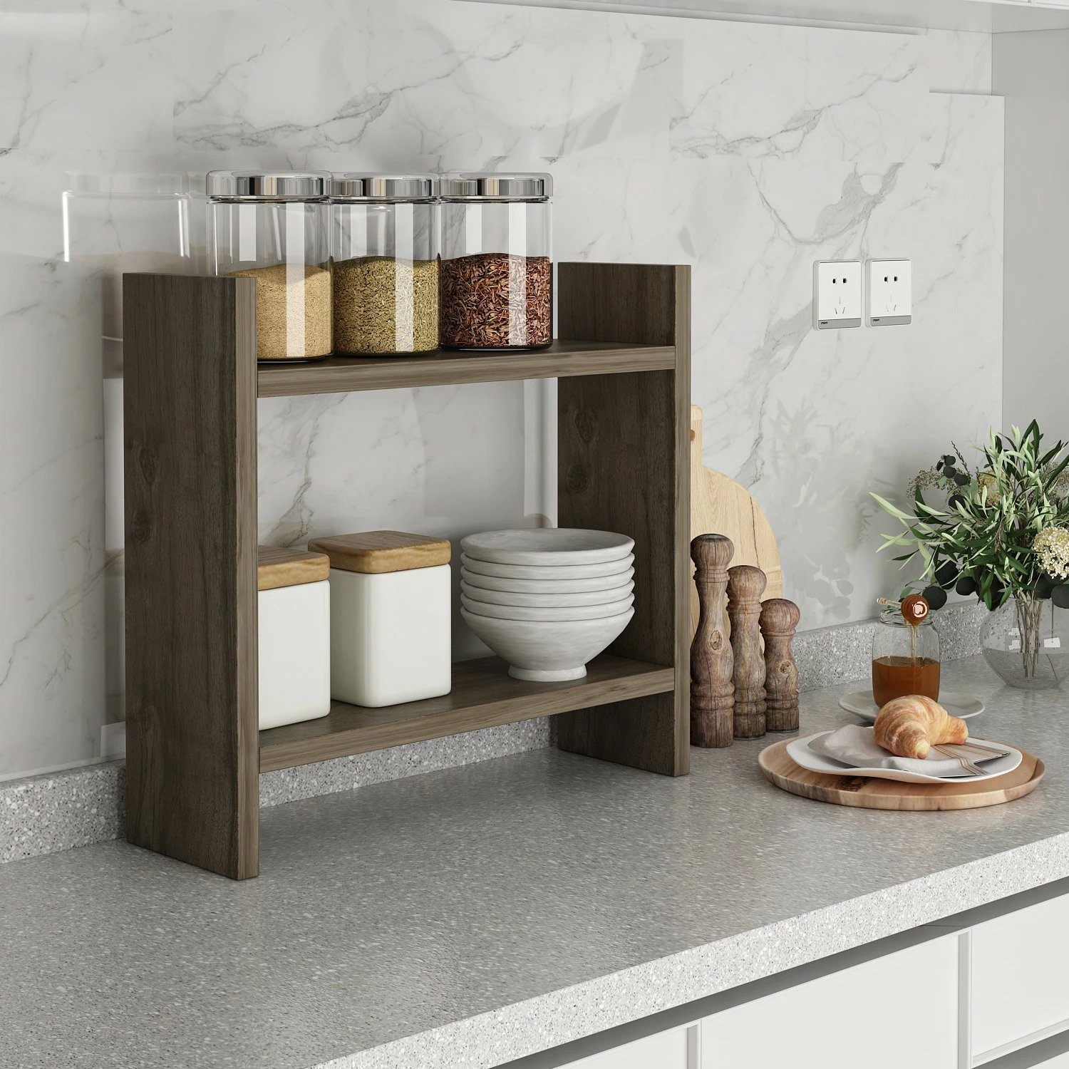 Raft kuzhine Hanah Home, Denver, ngjyrë arre