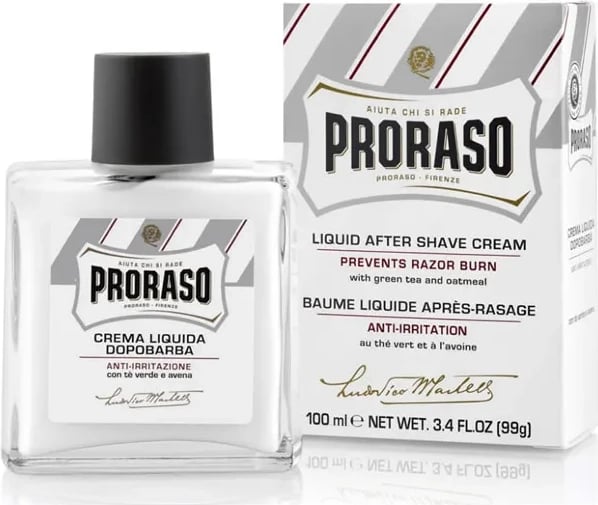 Krem pas rruajtjes unisex Proraso Liquid After Shave Cream Prevent Razor Burn 100ml