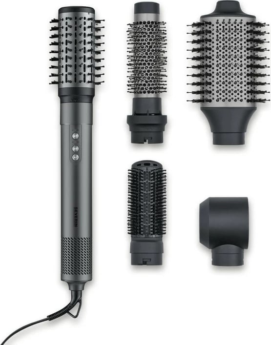 Furçë elektrike flokësh Severin WL 0683, 1500W, 4 koka, antracit/argjend