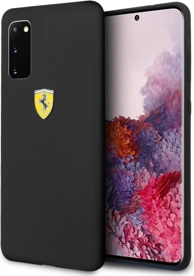 Mbështjellës Ferrari Hardcase FESSIHCS62BK për Samsung Galaxy S20 G980, silikon, zi
