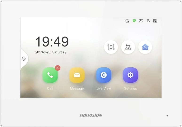 Sistem video hyrje dere Hikvision DS-KH6320-WTE1-W, 7 inç, Bardhë