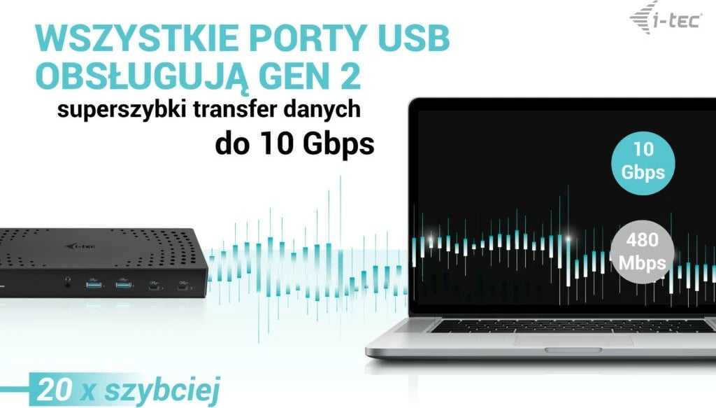 Stacion dokimi i-tec CATRIPLE4KDOCKPD2, 3x 4K, USB 3.0/USB-C/Thunderbolt, 100W, i zi