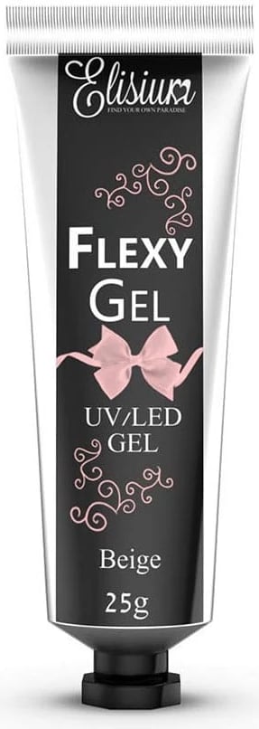 Xhel për zgjatje thonjsh Elisium Flexy Gel Beige Milky 25g