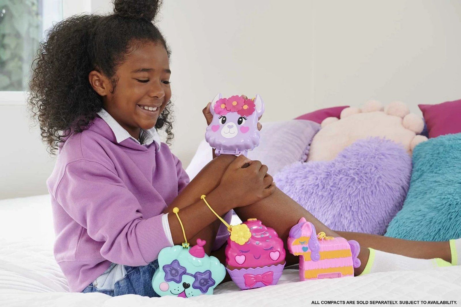 Set lodrash Polly Pocket CAMP ADVENTURE Llama Compact, Mattel, HKV33, shumëngjyrëshe