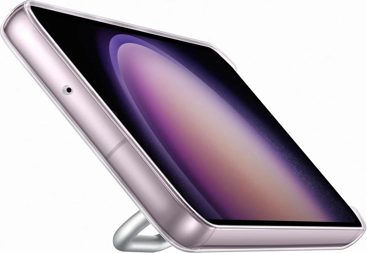 Mbështjellës Samsung Clear Gadget Case për Samsung Galaxy S23+, me mbajtëse gishti dhe qëndrim, Transparent