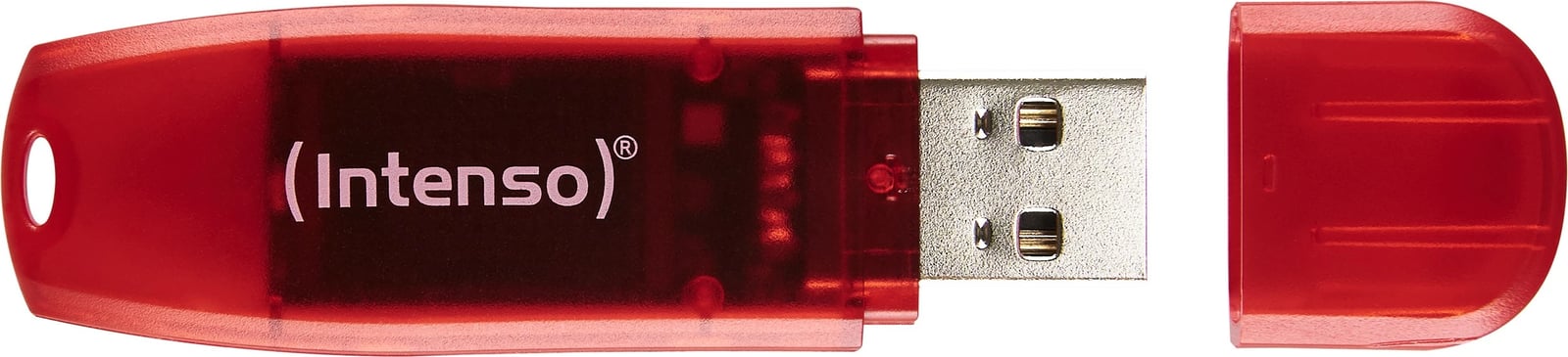 USB Intenso Rainbow Line 128 GB, USB Type-A, e kuqe, transparente