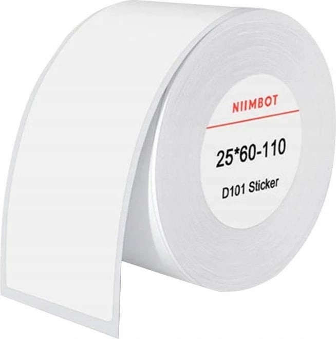 Etiketa termale NiiMbot T25x60-110 copë, e bardhë