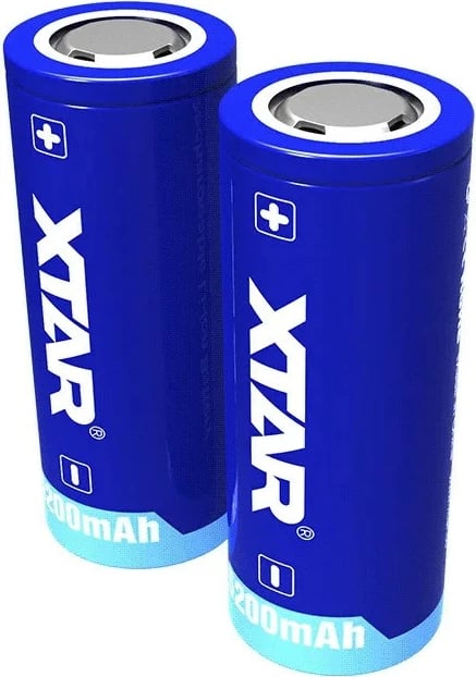 Bateri rikarikueshme XTAR 26650, 5200 mAh, 3.6V, Li-Ion, Blu