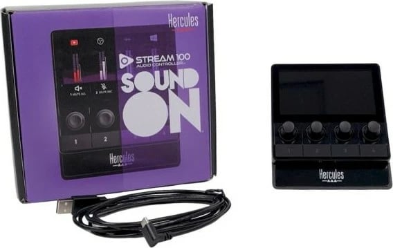 Kontrollues audio Hercules Stream 100, 4 butona, i zi