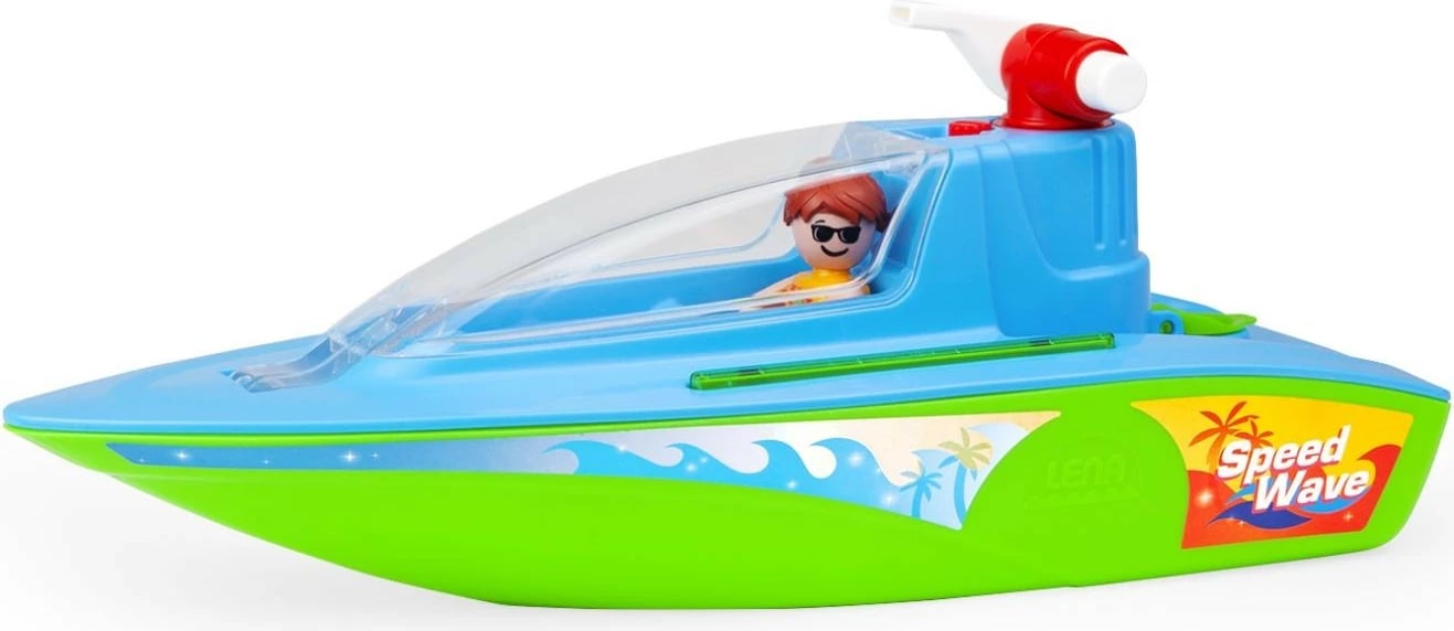 Lodër anije uji Lena Boazz me top uji, me figurë, Blu/Gjelbër Lodër anije uji Lena Boazz me top uji, me figurë, Blu/Gjelbër