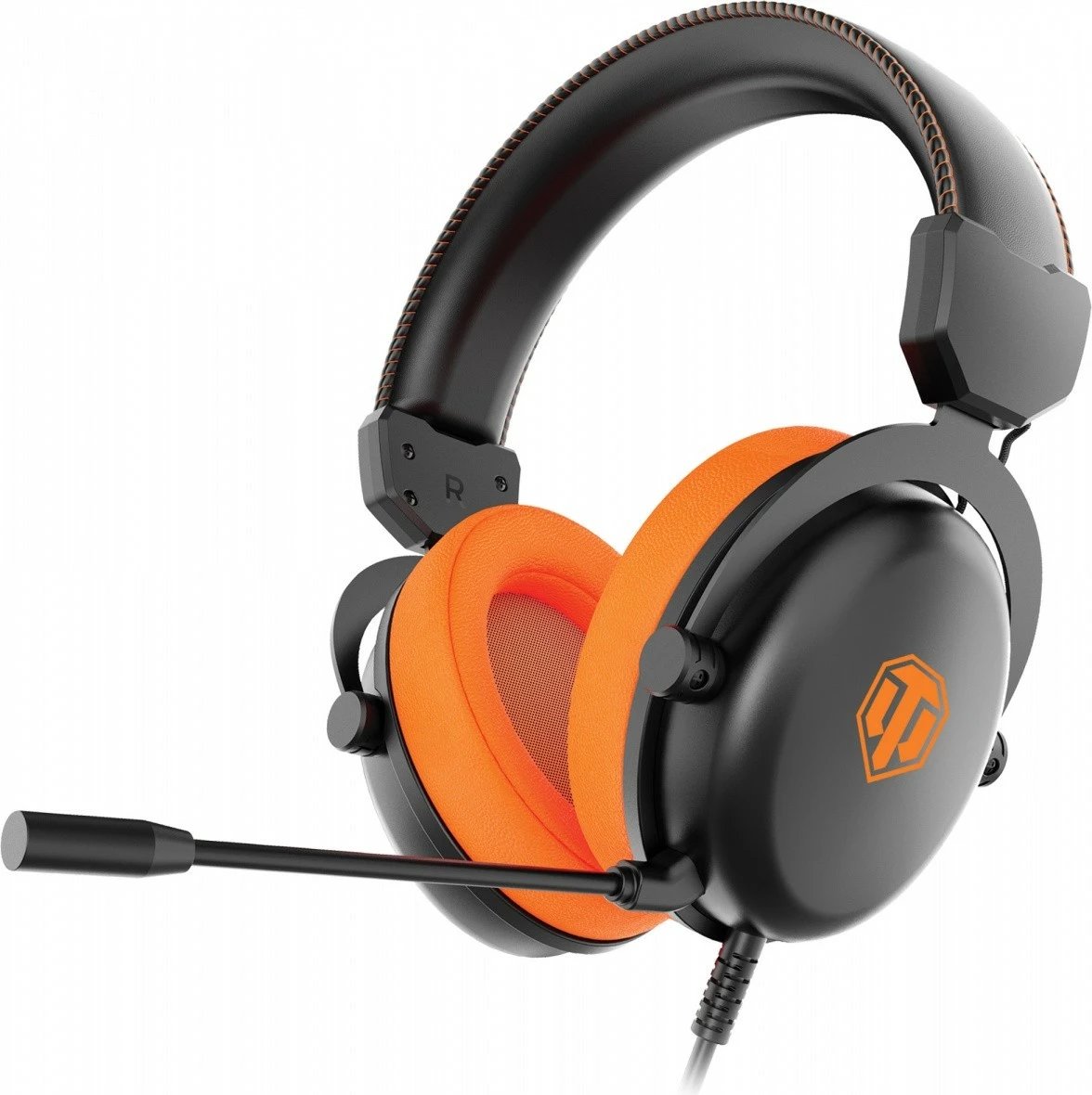 Kufje gaming YENKEE COMMANDER WT300 me mikrofon, 7.1 virtual surround, World Of Tanks, Zezë/Portokalli