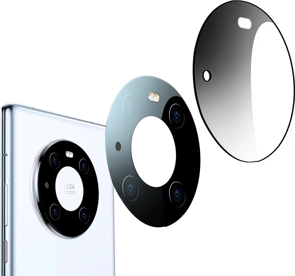 Folie mbrojtëse për kamerë Baseus për Huawei Mate 40 Pro, 0.3mm, transparente, 2 copë me set pastrimi