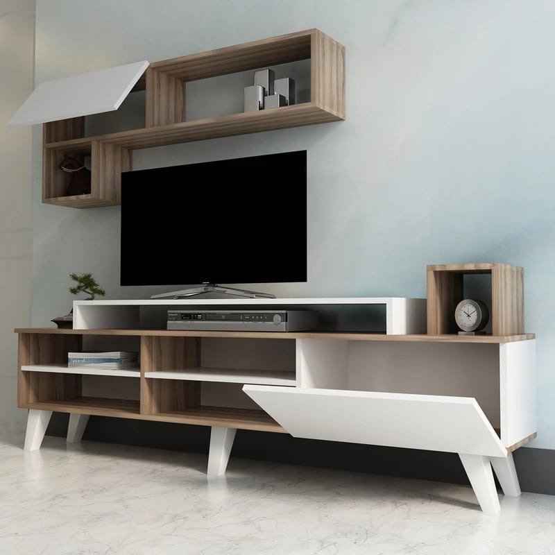 Set TV Visao, ngjyrë arre-bardhë, 180x32x55cm
