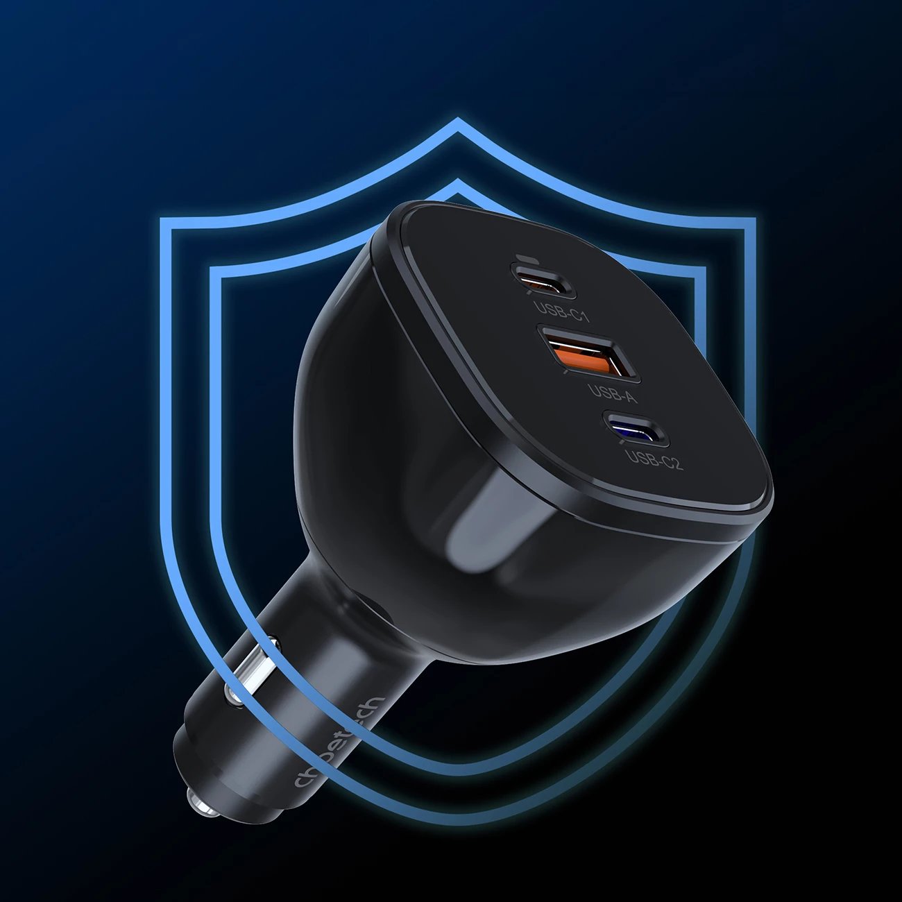 Karikues veture Choetech TC0024, 160W, 2x USB-C PD 3.1, 1x USB-A, i zi