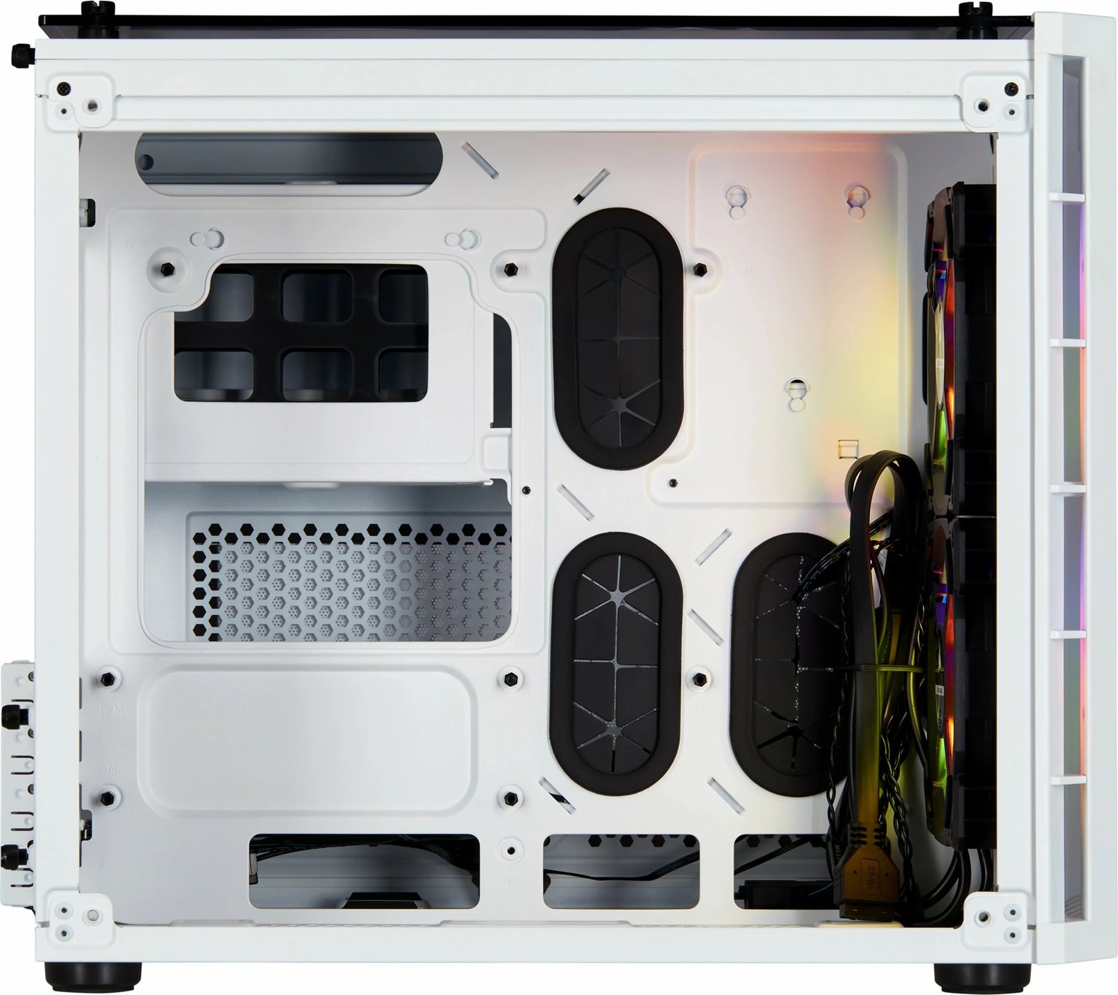 Kasë Corsair Crystal 280X, micro ATX, xham i temperuar, e bardhë